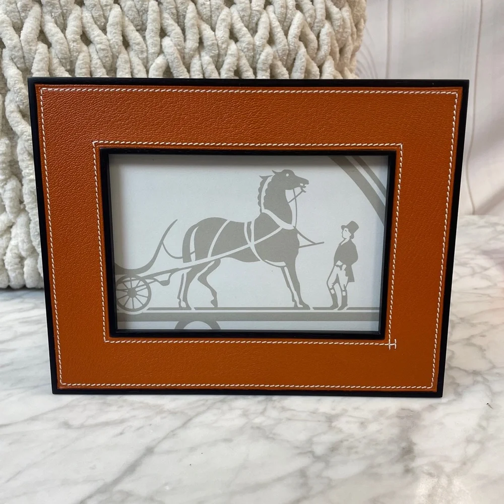 Hermes Pleiade Palissander Leather picture frame, medium